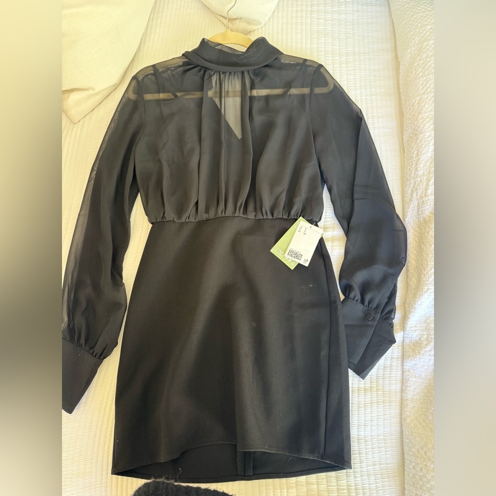 H&M Black Sheer Dress